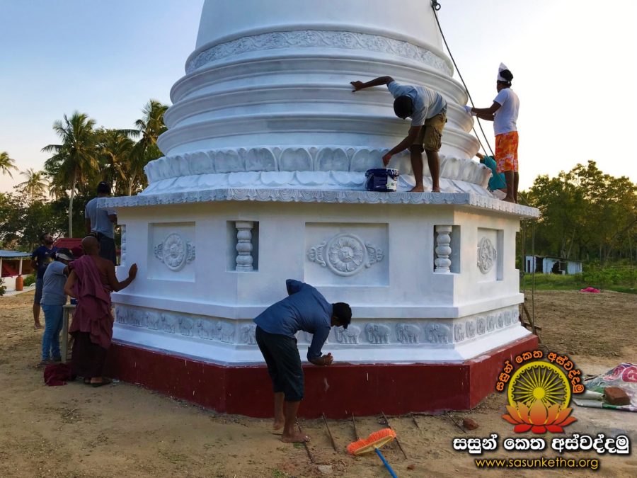 2019.02.23 නිකවැරටිය අභිනව සෑ රජුන්ගේ තීන්ත ආලේප කර පිලිසතර කල වගයි_45