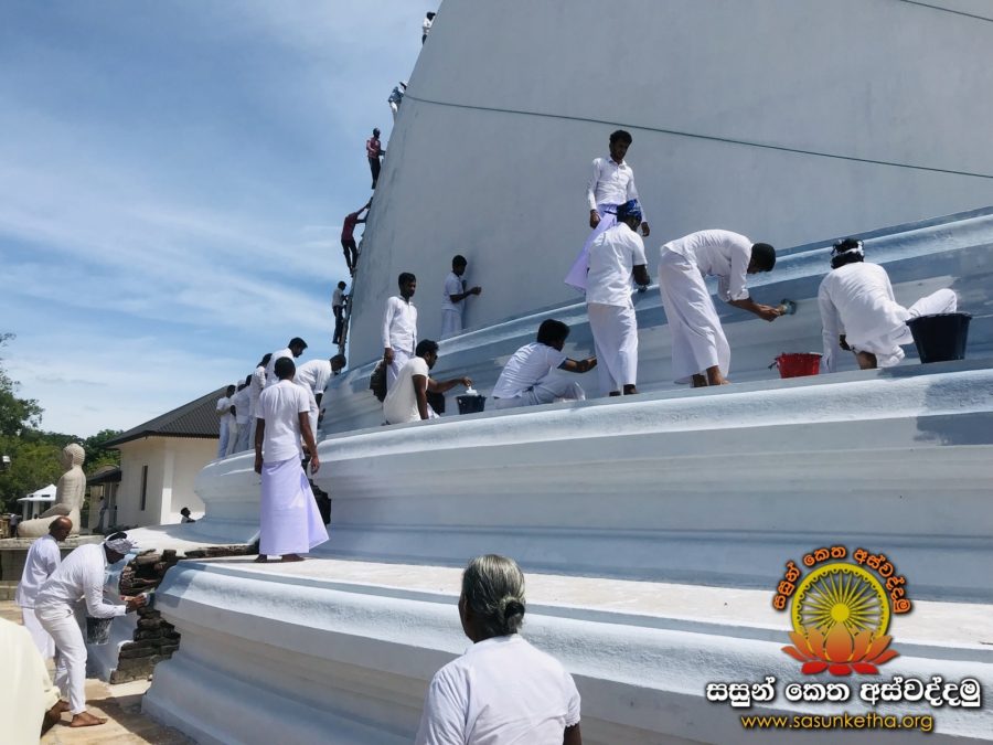 2019.06.09 ගාමිනී අභය රජු සැකසු මිරිසවැටිය සෑ රජුන්ගේ හුණු පිරියම් කිරීම_19